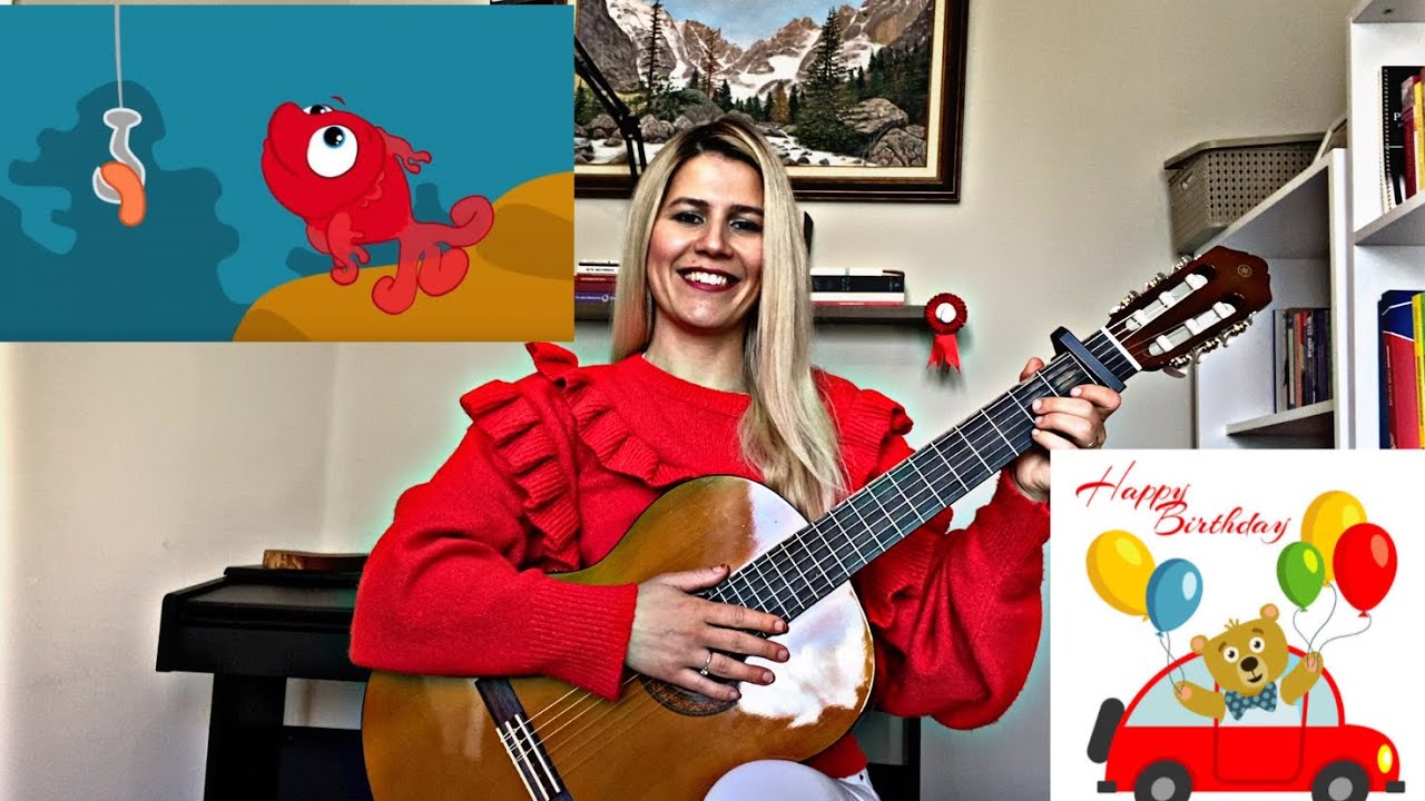 Gitar İle 4 Çocuk Şarkısı ( Bak Postacı,Kırmızı Balık ,Happy Birthday,Old Mac Donald) 🎸