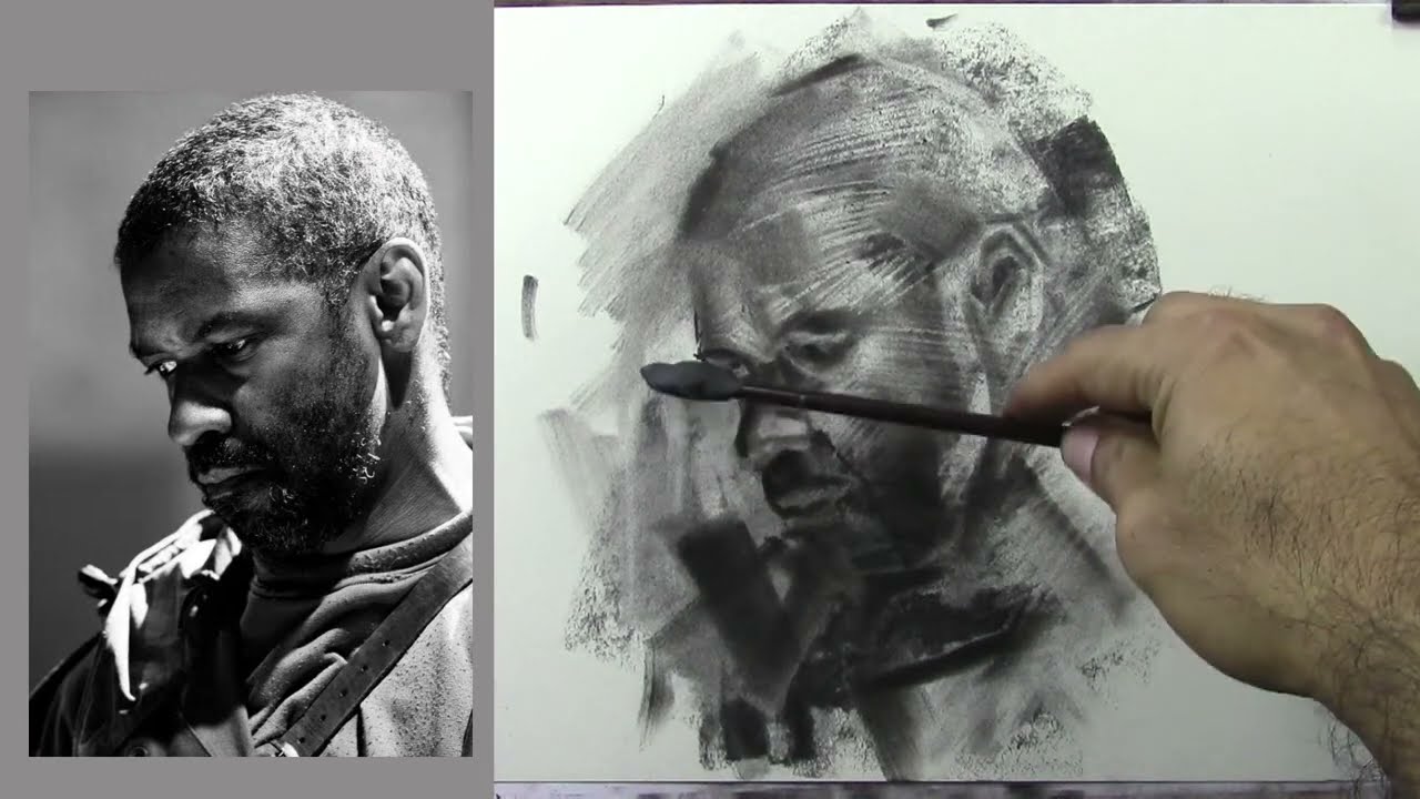 Dibujando retrato con Pan Pastel - Directo