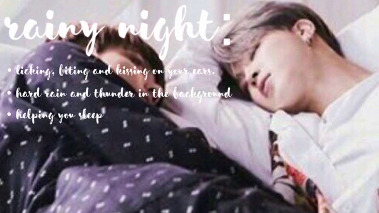 [BTS ASMR🎧] A Rainy Night With JiKook | Mouth Sounds | Hard Rain + Thunder (IMAGINE) Pt.2
