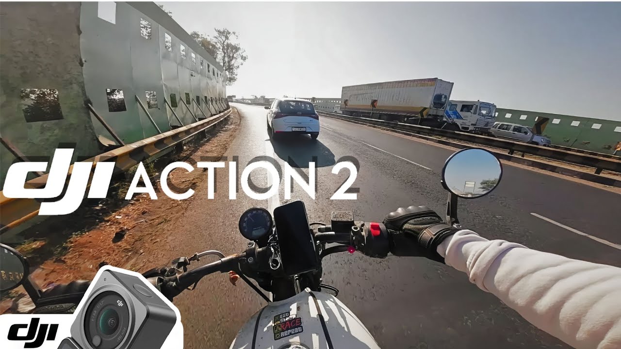 Motovlog with DJI Action 2 | Smooth Ride & POV Test | Motovlog While Battery Test | DJI Action 2