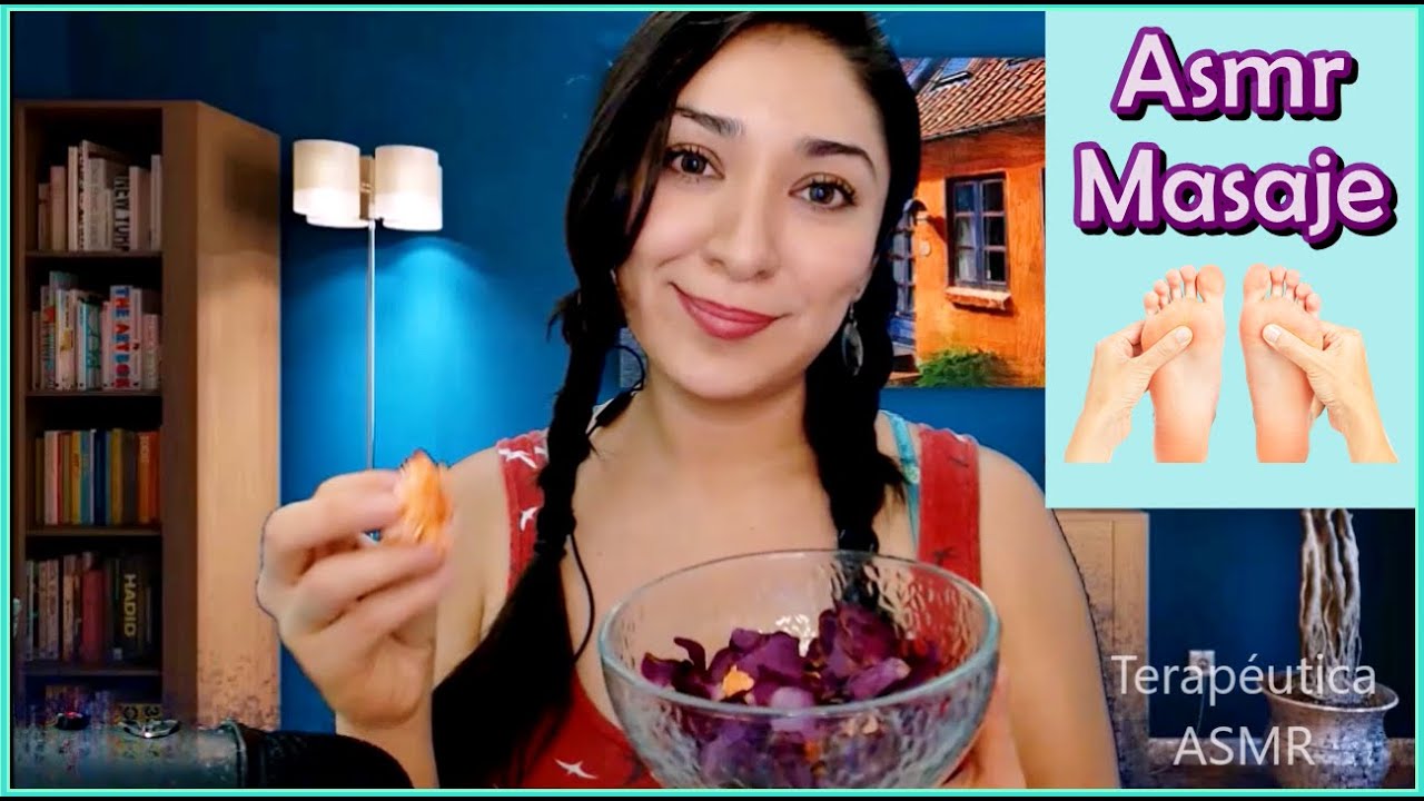 ASMR Masajeo tus piecitos  👣🌹💆🏻 / Sonidos AGUA  Relajantes / Soft Spoken ESPAÑOL