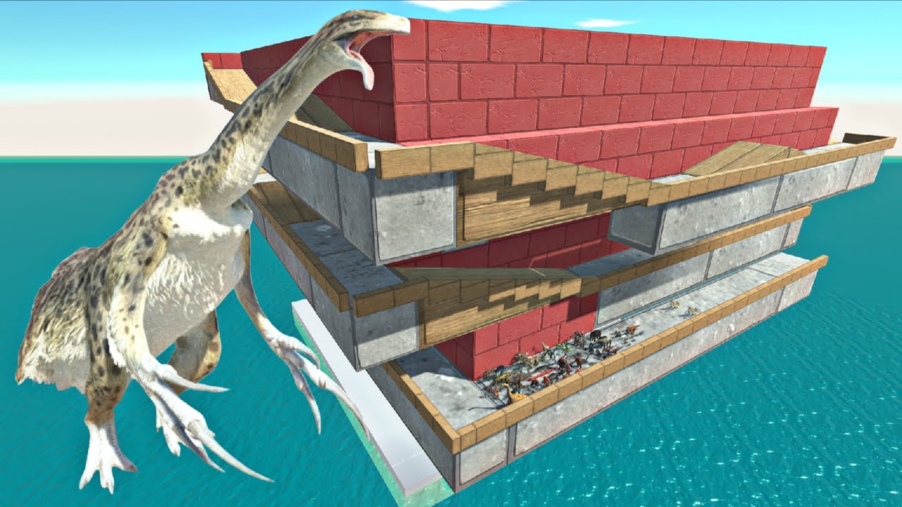 ALL DINO ESCAPE FROM WHITE THERIZINOSAURUS - Animal Revolt Battle Simulator