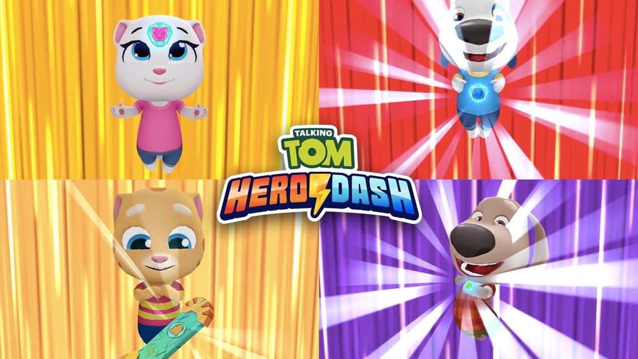 Talking Tom Hero Dash RESCUE ALL HEROES Android iOS Gameplay