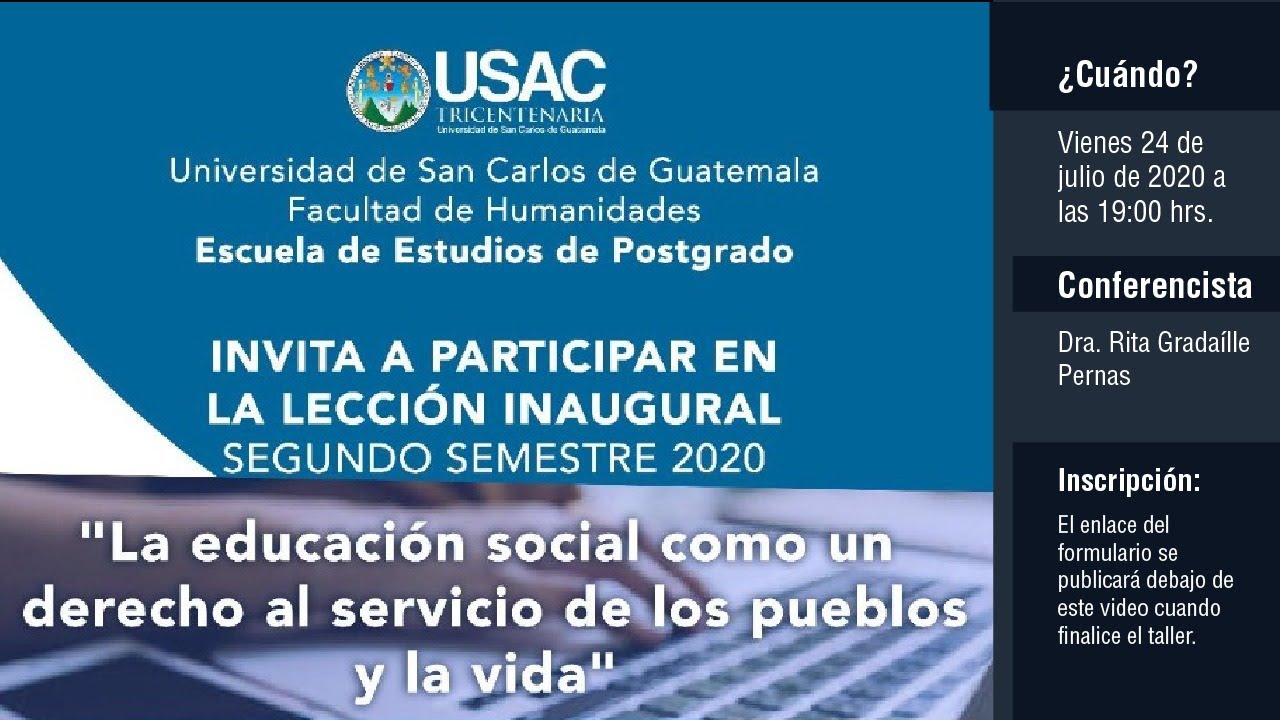 Lección Inaugural de la Escuela de Estudios de Postgrado - DEVFAHUSAC