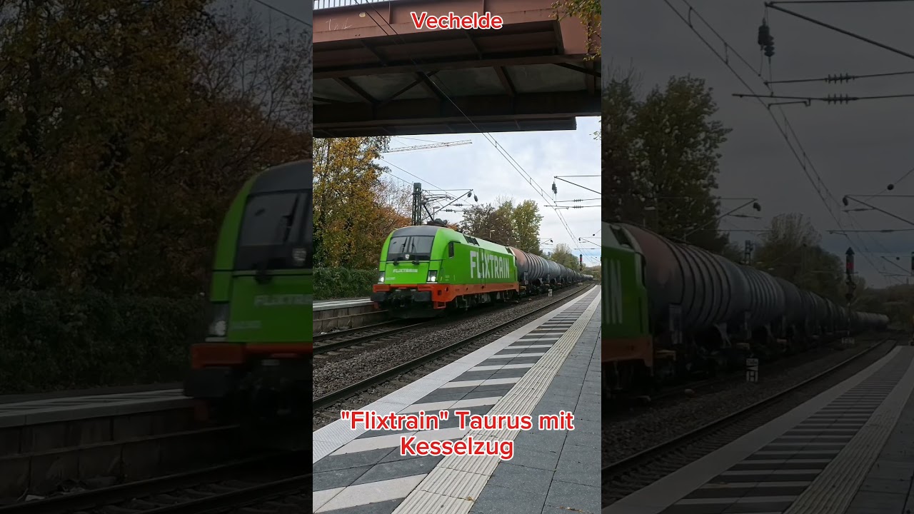 "Flixtrain" Taurus mit Kesselzug / Bahnhof Vechelde / 