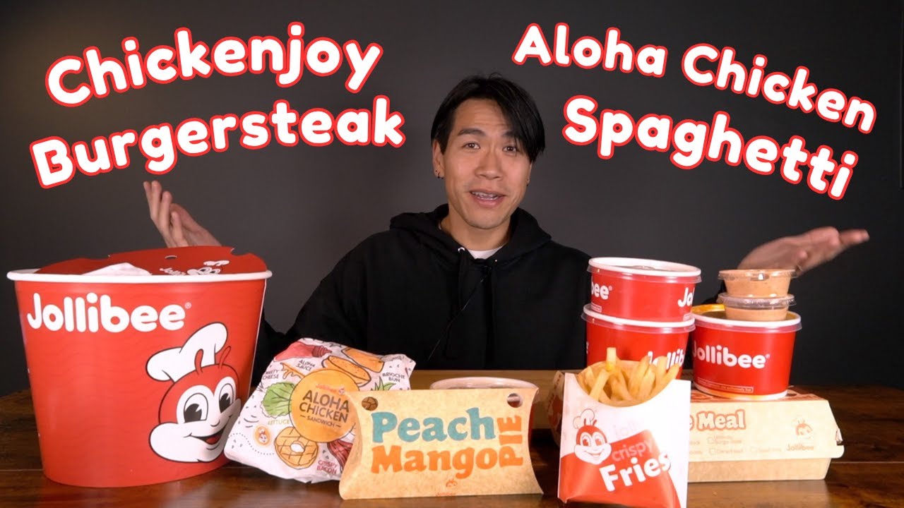 My first time trying Jollibee! Chill Mukbang & Review