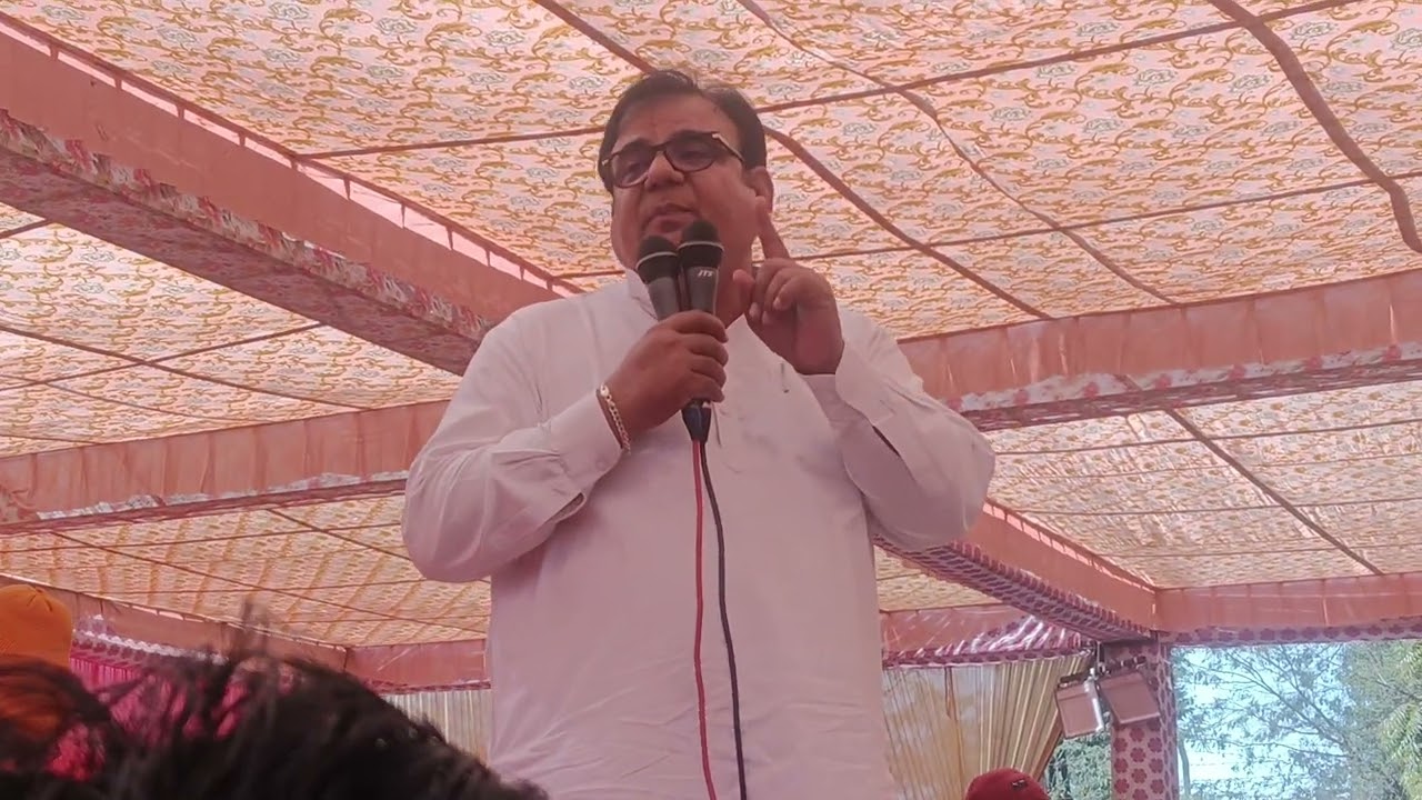 बीकानेर आंदोलन में पूर्व नोखा विधायक श्रीमान बिहारी लाल जी का संबोधन।। सरकार को खरी खरी  सुनाई ।।