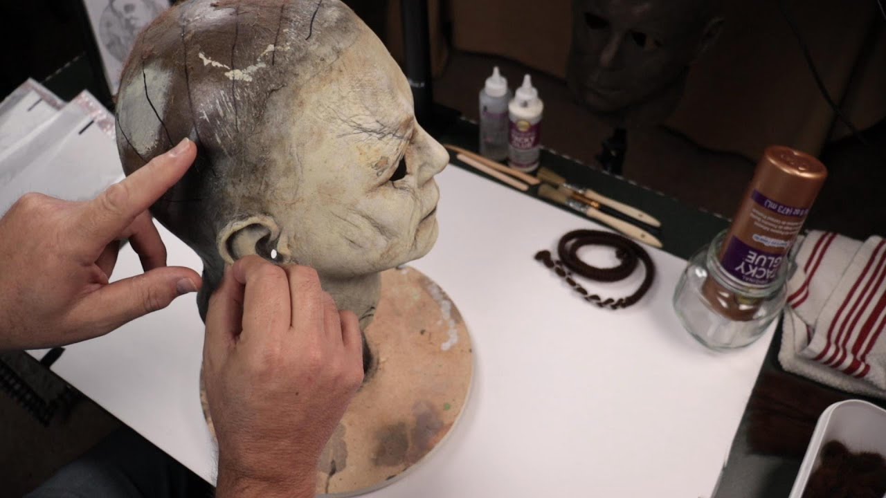 How to hair a Michael Myers MASK Part 1 - Back and Top