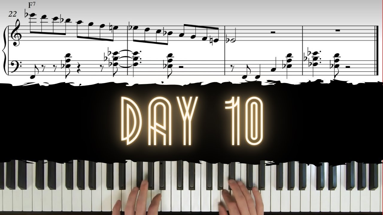 Day 10 - 7 Ways to Practice F Bebop & Mixolydian Scales | 30 Day Jazz-Blues Piano Challenge