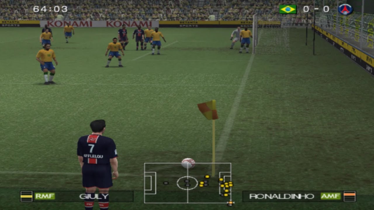 PARIS SAINT - GERMAIN VS BRASIL - PRO EVOLUTION SOCCER 2009 - PES 2009 (CPU VS CPU ) #70
