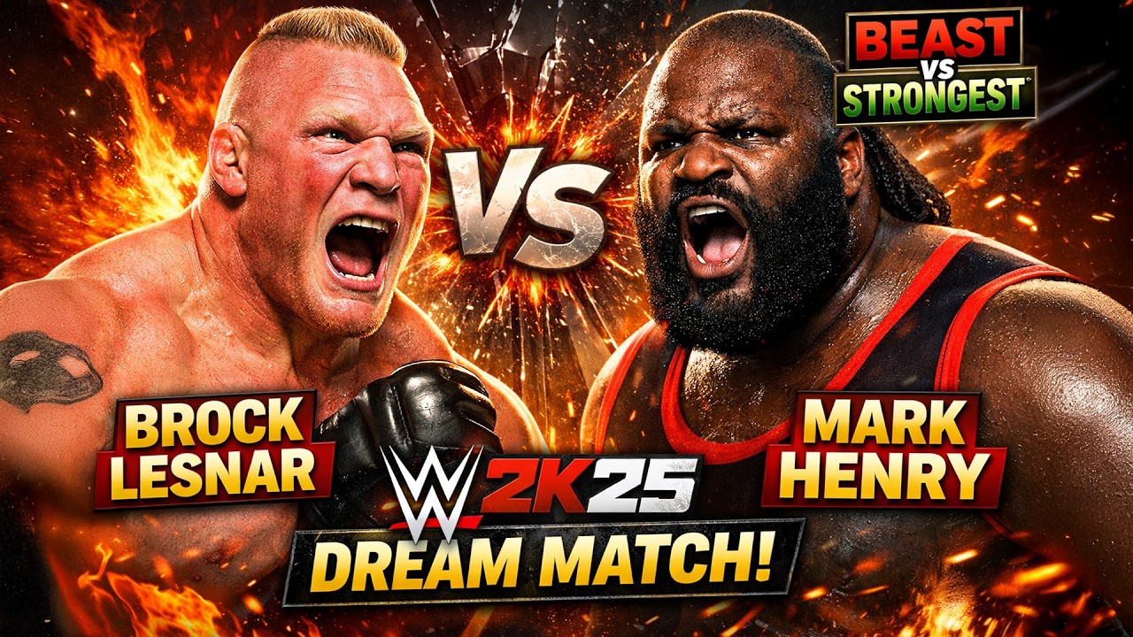 Brock Lesnar vs Mark Henry Full Match – WWE 2K25 Dream Match Gameplay (PS5 4K)