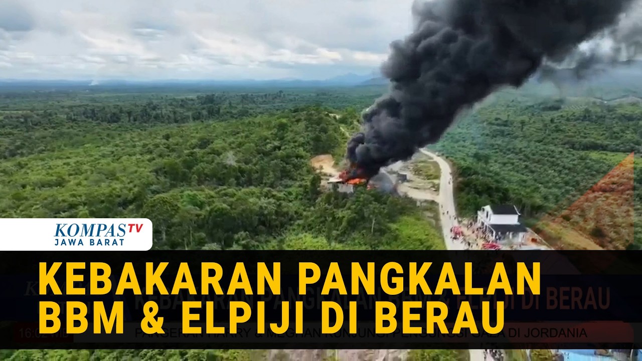 Gambar Udara Kebakaran Pangkalan BBM dan Elpiji di Berau, Kaltim
