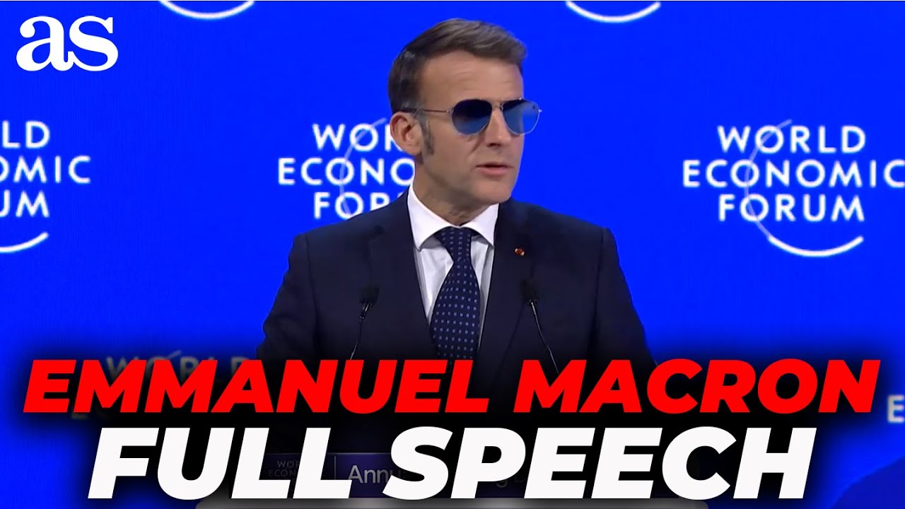 Macron WARNS of 'WORLD WITHOUT RULES' amid TENSIONS with Trump | FULL SPEECH at DAVOS