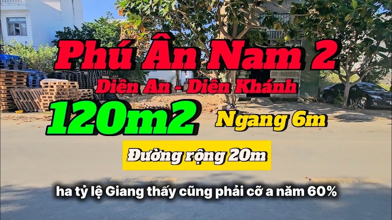 HÀNG HIẾM Lô 120m2 mặt đường 20m KDC Phú Ân Nam 2, Diên An cần gã nhanh