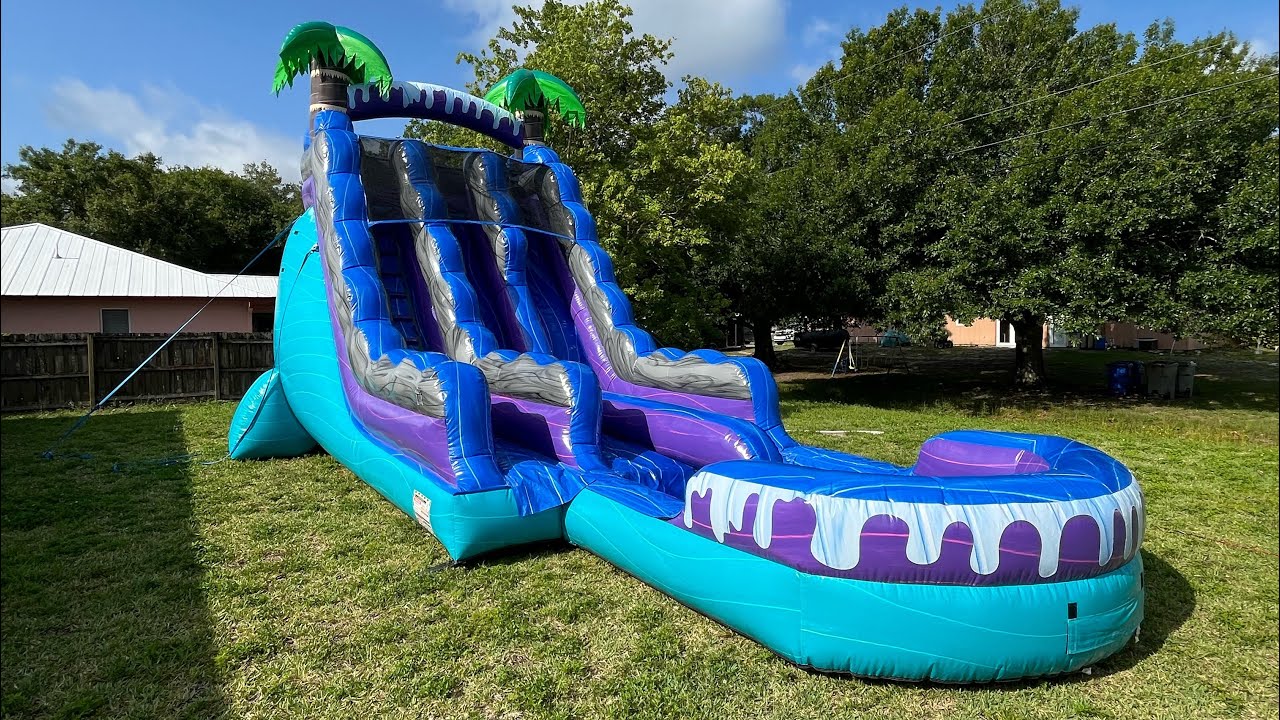 19’ Xjump Dual Lane water slide