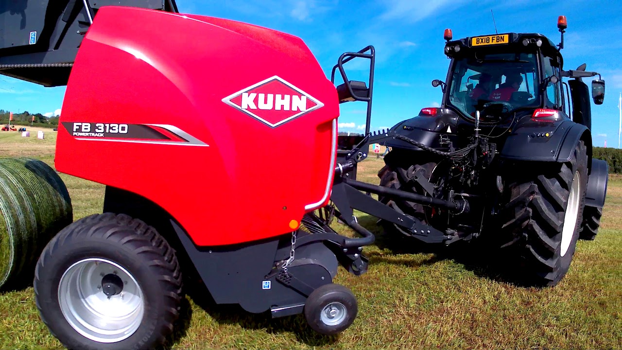 2018 Valtra T154 Tractor With Kuhn FB3130 Powertrack Round Baler
