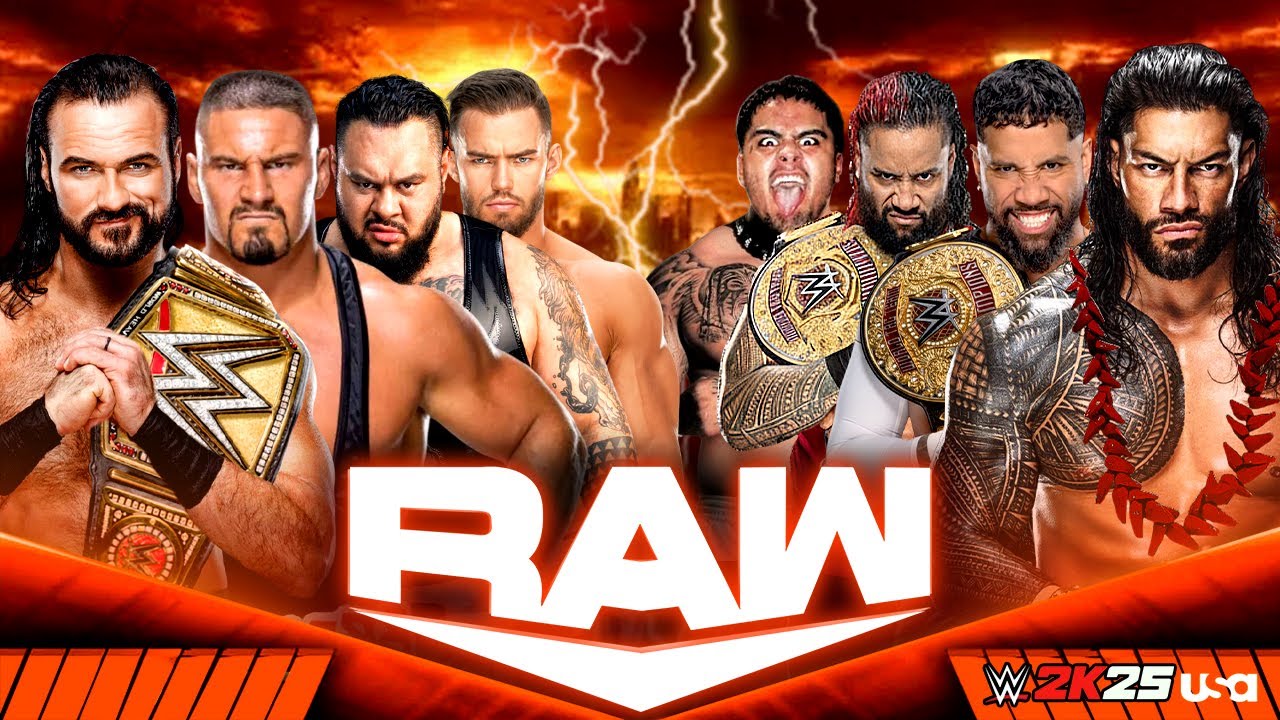 Team Roman Reigns vs Drew McIntyre & The Vision - WWE Raw on Netflix | 27/January/2026