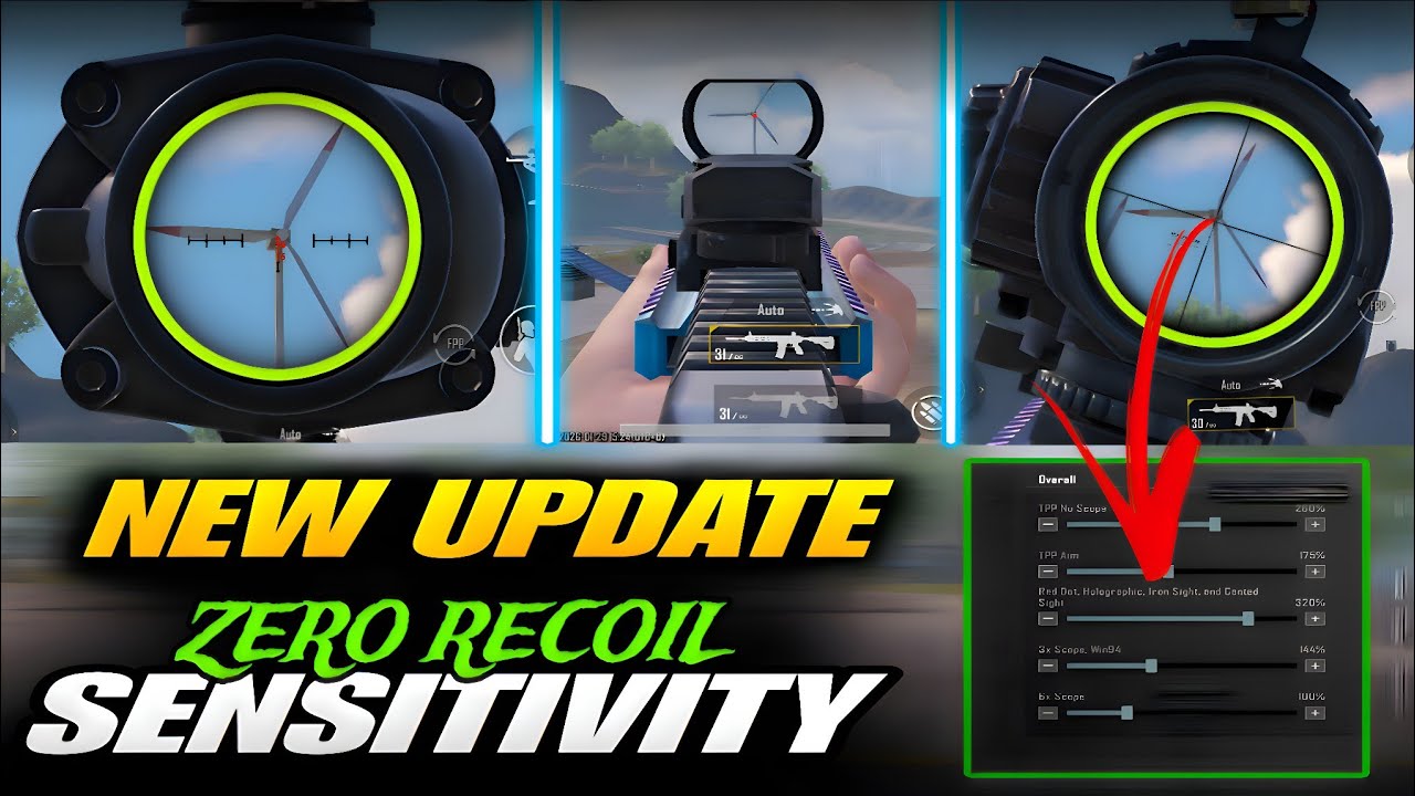 Pubg New 4.2 UPDATE SENSITIVITY CODE | pubg BEST SENSITIVITY SETTINGS | BGMI ZERO RECOIL SENSITIVITY