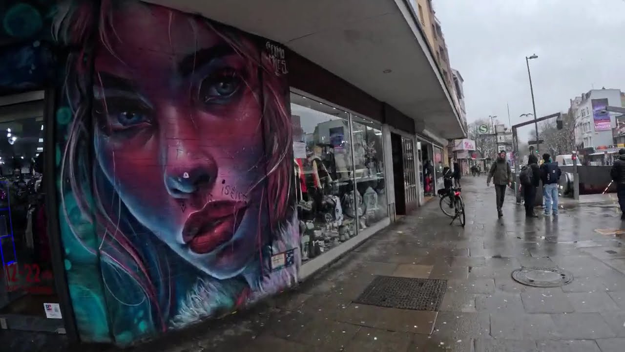 St. Pauli Walk | Reeperbahn bei Schneeregen 