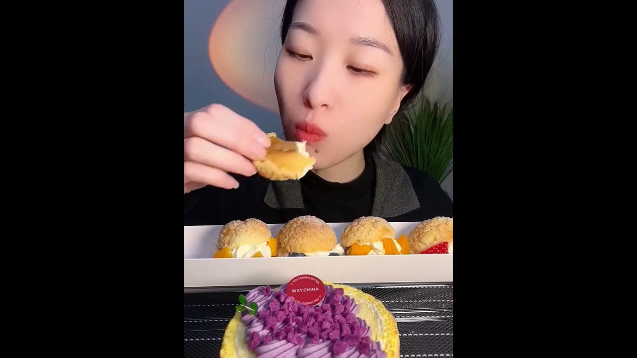 fruit puff #dessert #puff #fruit puff #food#cake
