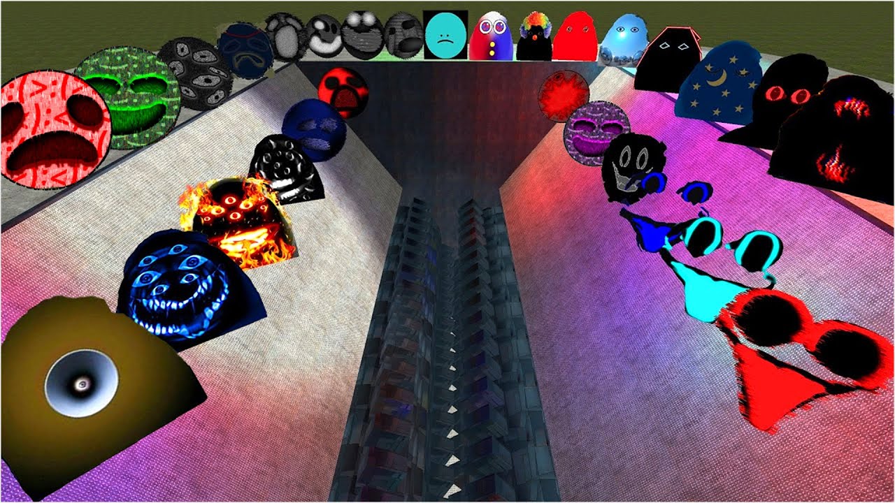 Angry MUNCI Nextbots Family, Happy Nextbots & Balls Nextbots Gmod - Garry's mod