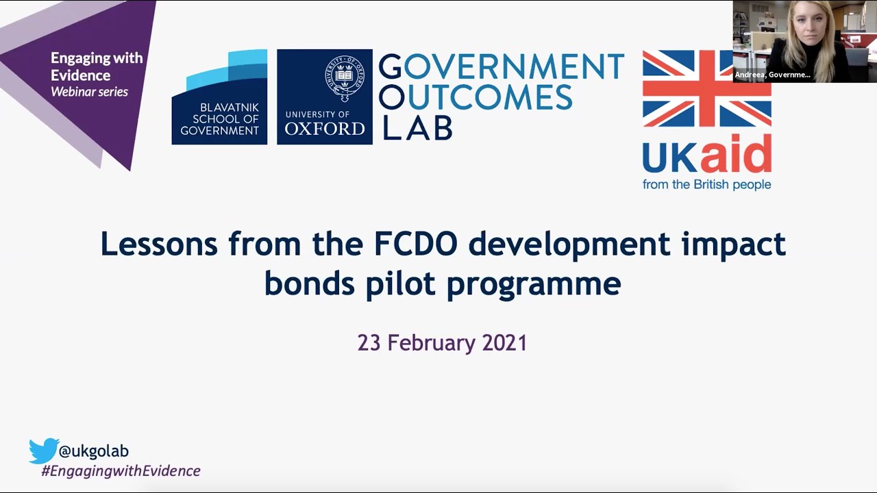 Engaging with Evidence: Lessons from the FCDO development impact bonds pilot programme