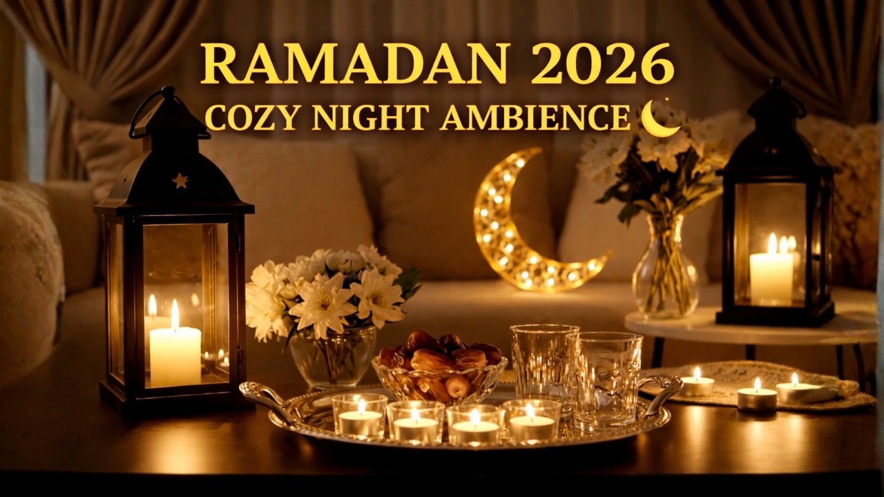 [1-Hour] #ramadan 2026 #screensaver | Islamic Cozy Candlelight #ambience 🌙 #relaxing  Iftar Night