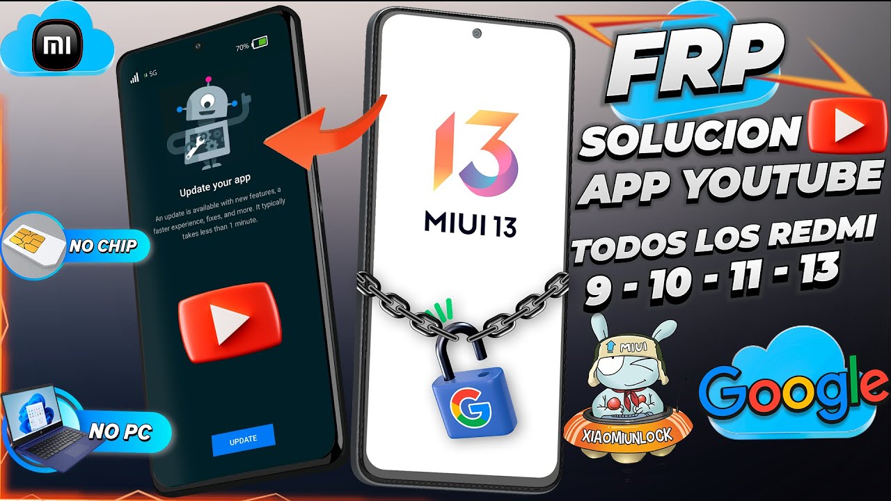 FRP MIUI 13 Error Actualizar App de YouTube Para Todos los Redmi Note - Última Seguridad Google 2024