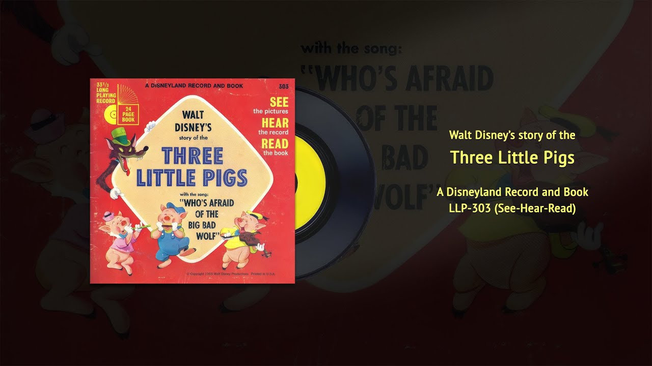 Walt Disney's Three Little Pigs (See-Hear-Read LLP-303) | Vintage Disney Vinyl Restored