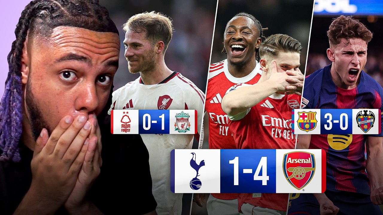 ARSENAL SLAP SPURS 4-1 AGAIN! BARCA BACK ON TOP 3-0!