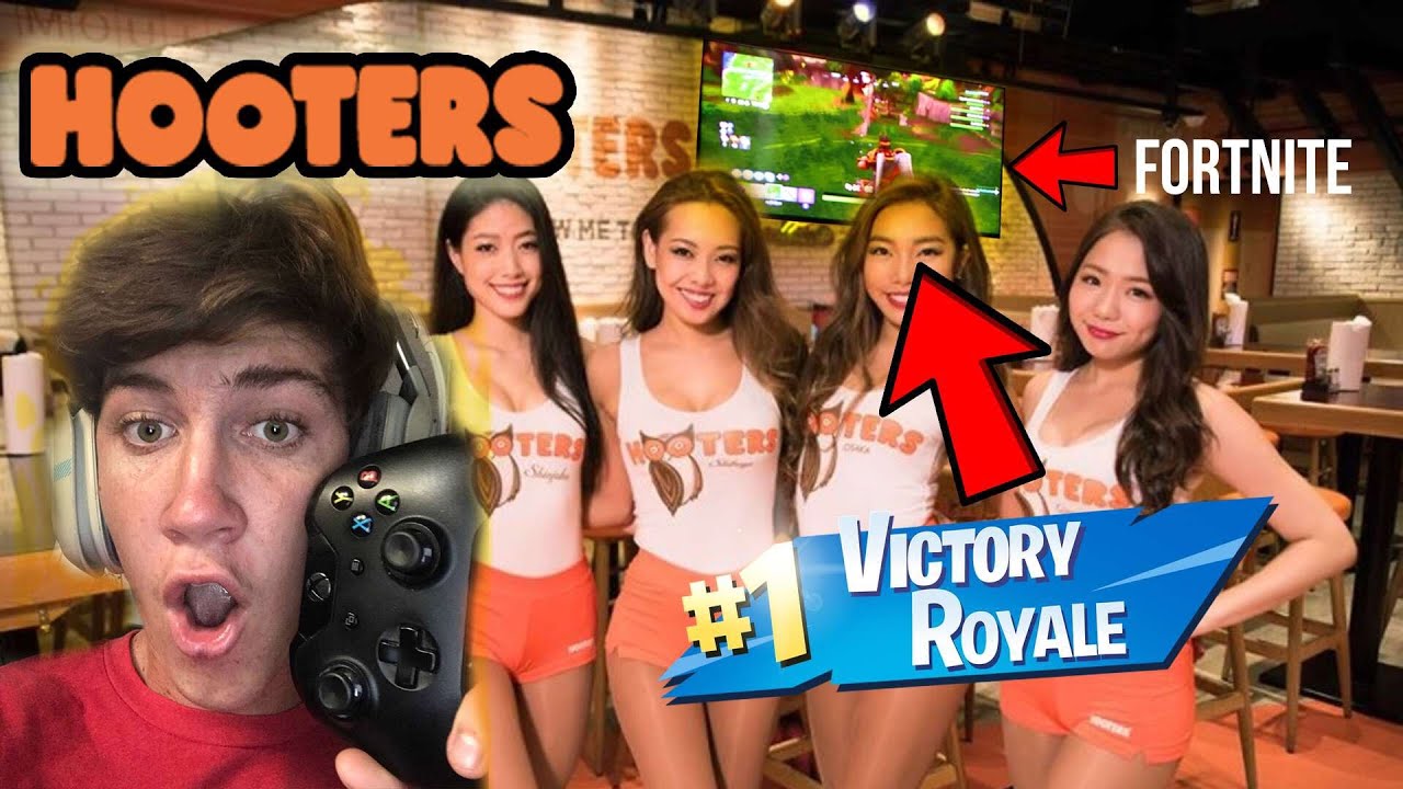 I Won a Game of Fortnite in Hooters NOT CLICKBAIT