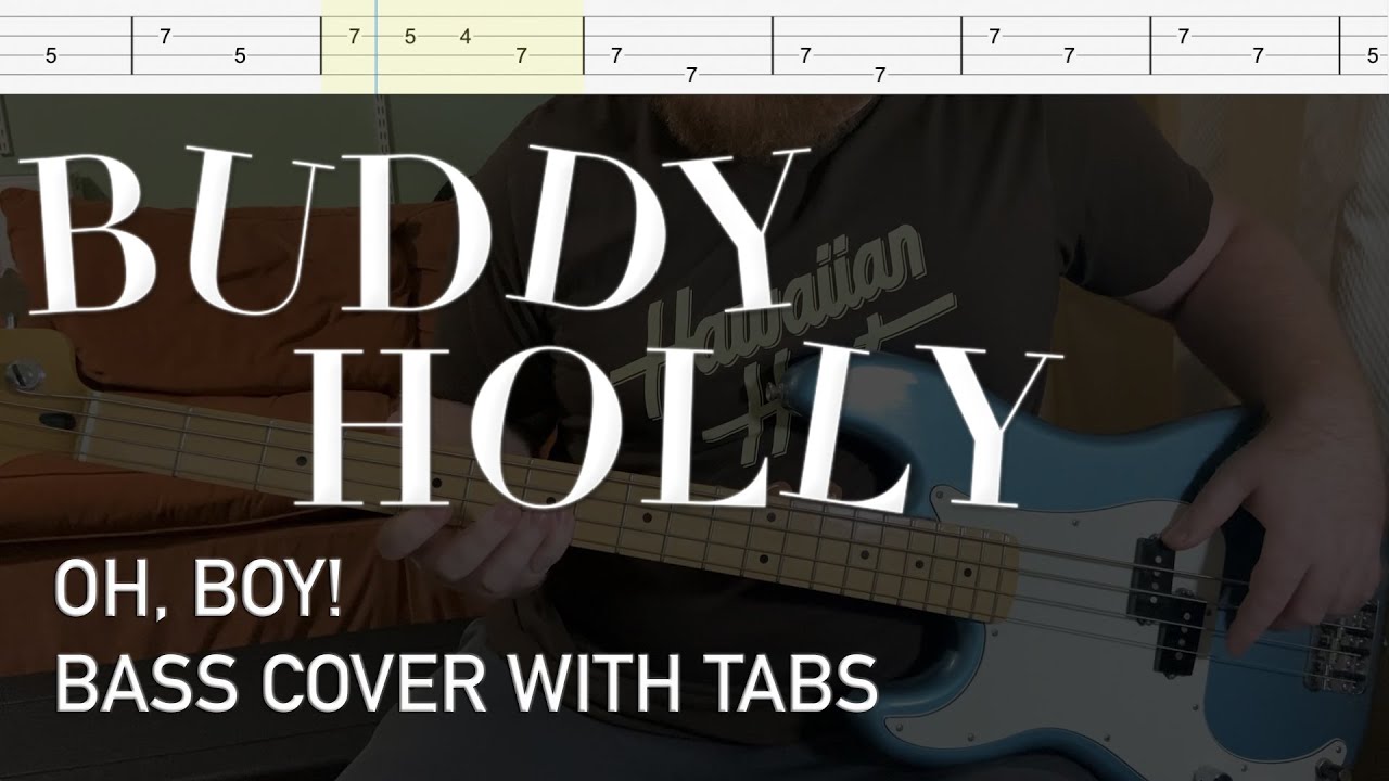 Buddy Holly and the Crickets - Oh, Boy! (Bass Cover with Tabs)