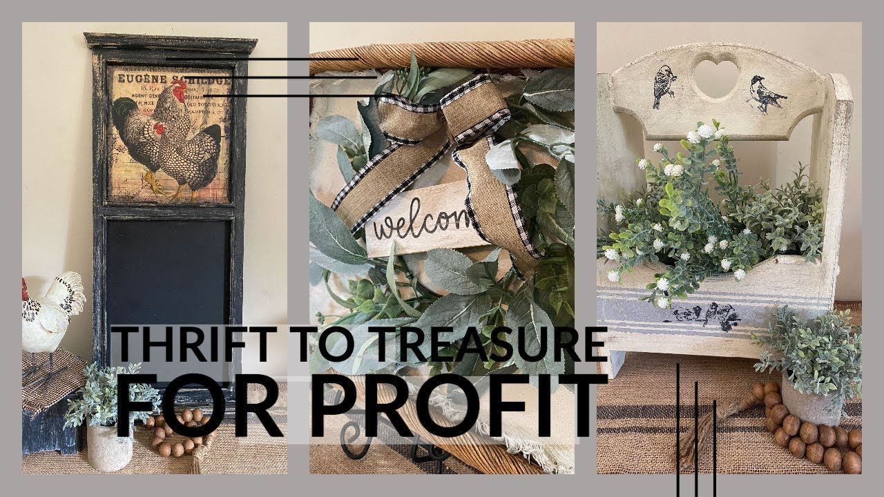 Thrift Shop Finds To Home Decor Treasures | For Profit | Thrift To Treasure | Trash To Treasure