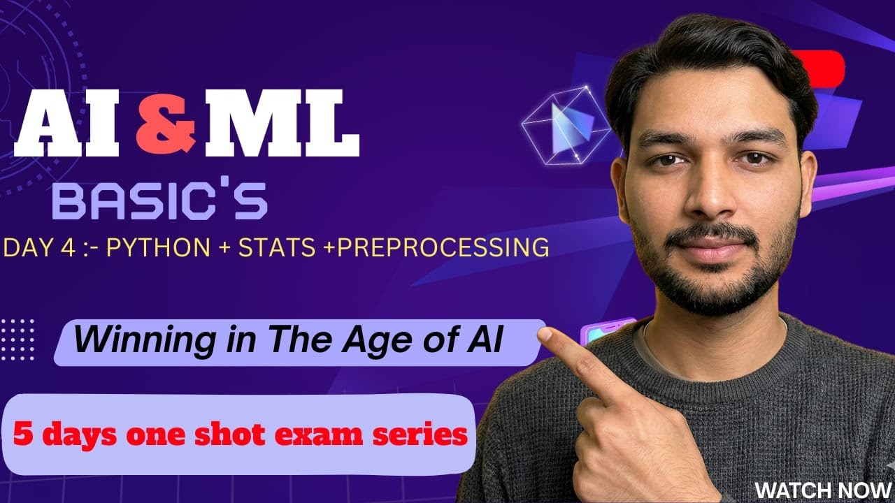 Python + NumPy + Pandas for AI & ML 🔥 | AI & ML Day 4📘| 5 Days Exam Crash Course🔖