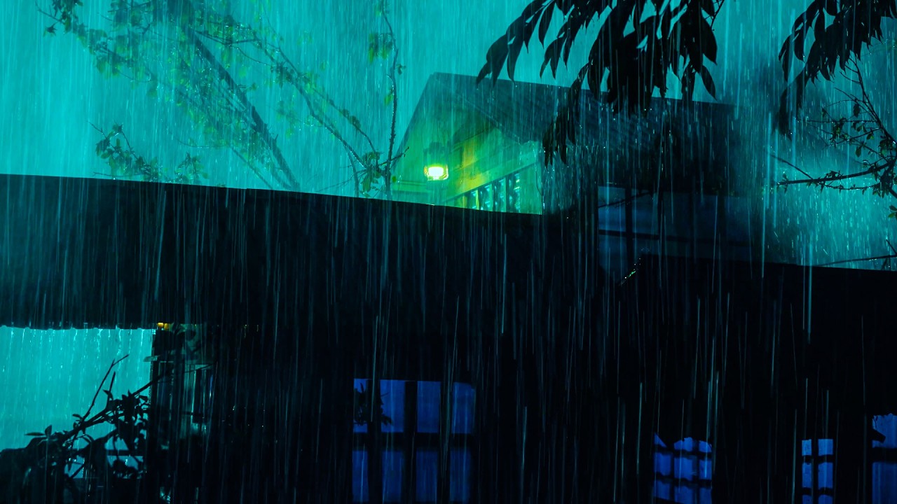Fall Asleep in 3 Minutes 😴 Torrential Rain on Metal Roof & Powerful Thunderstorm for Deep Sleep