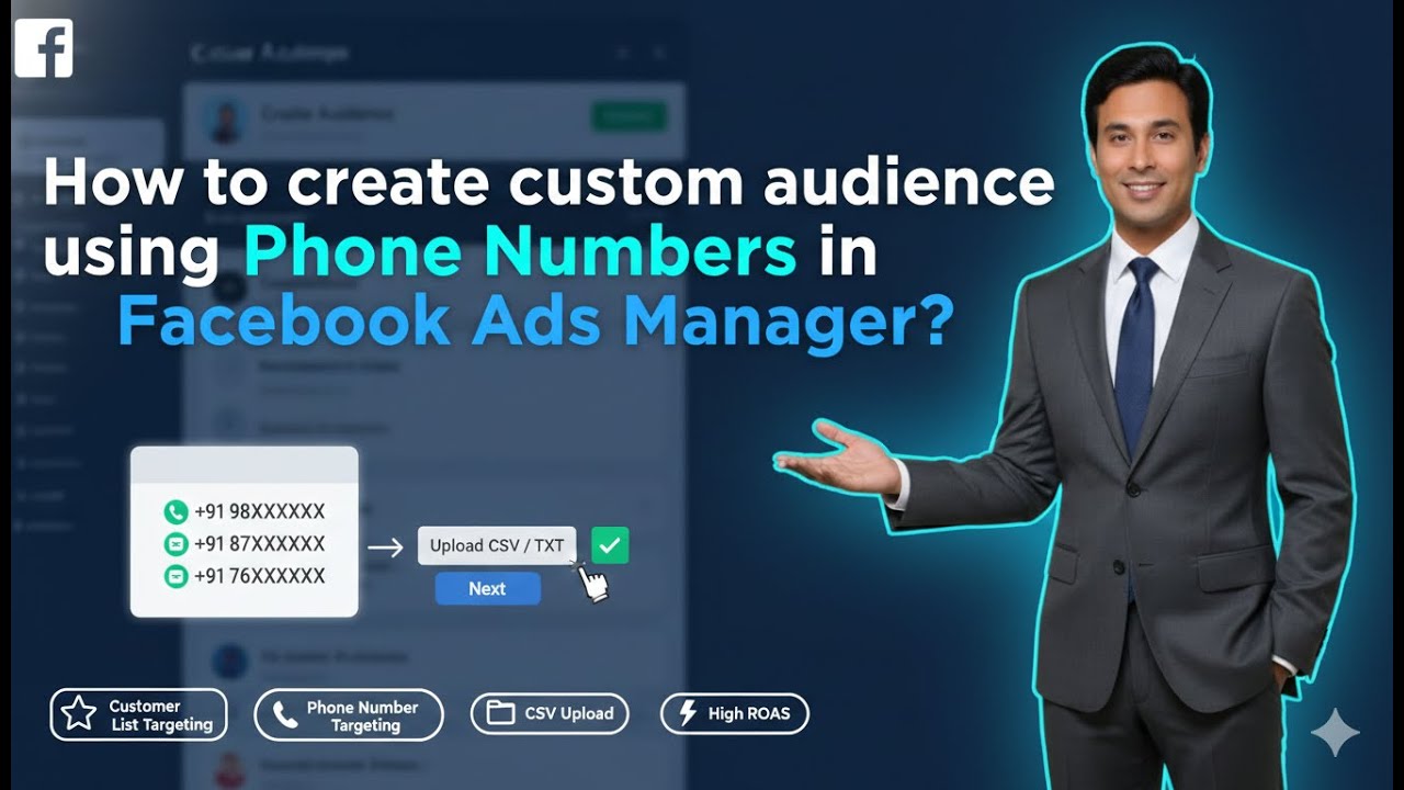 How to create custom audience using Phone Numbers in Facebook Ads Manager?