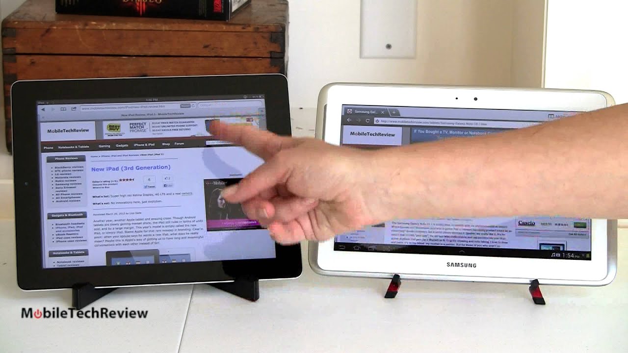 Samsung Galaxy Note 10.1 vs. New iPad Comparison Smackdown