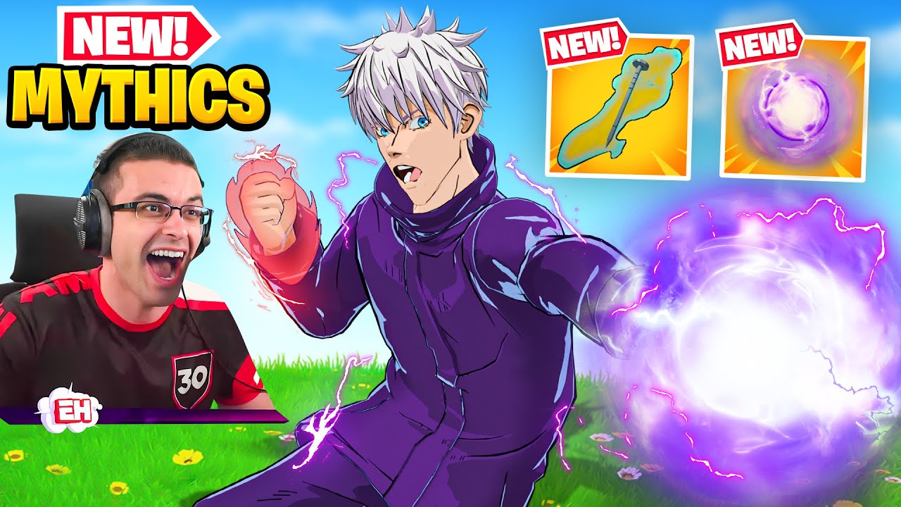 Nick Eh 30 reacts to Jujutsu Kaisen in Fortnite!