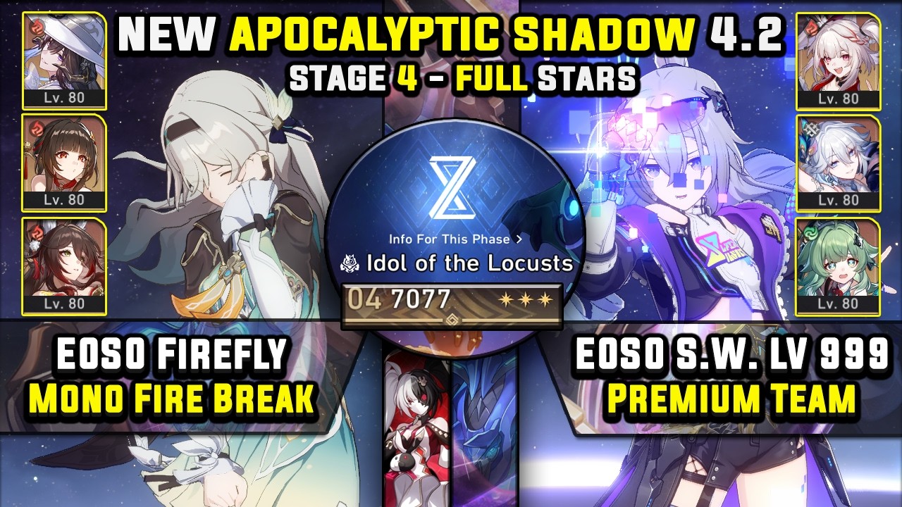 E0 Firefly Carry & E0 Silver Wolf LV 999 Carry (3 Stars) Apocalyptic Shadow 4 Honkai Star Rail 4.2
