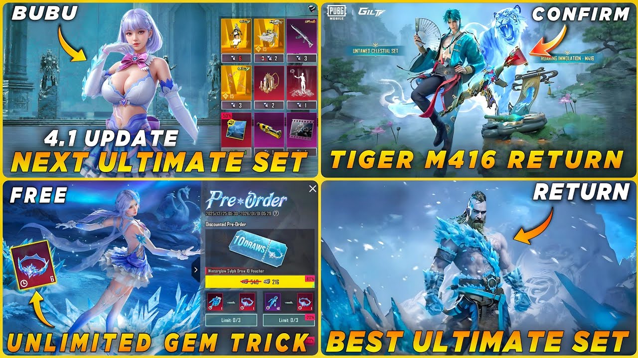 🔴 NEXT BUBU ULTIMATE SET | TIGER M416 RETURN CONFIRM | PRE ORDER EVENT TRICK | RETURN ULTIMATE SET 🤩
