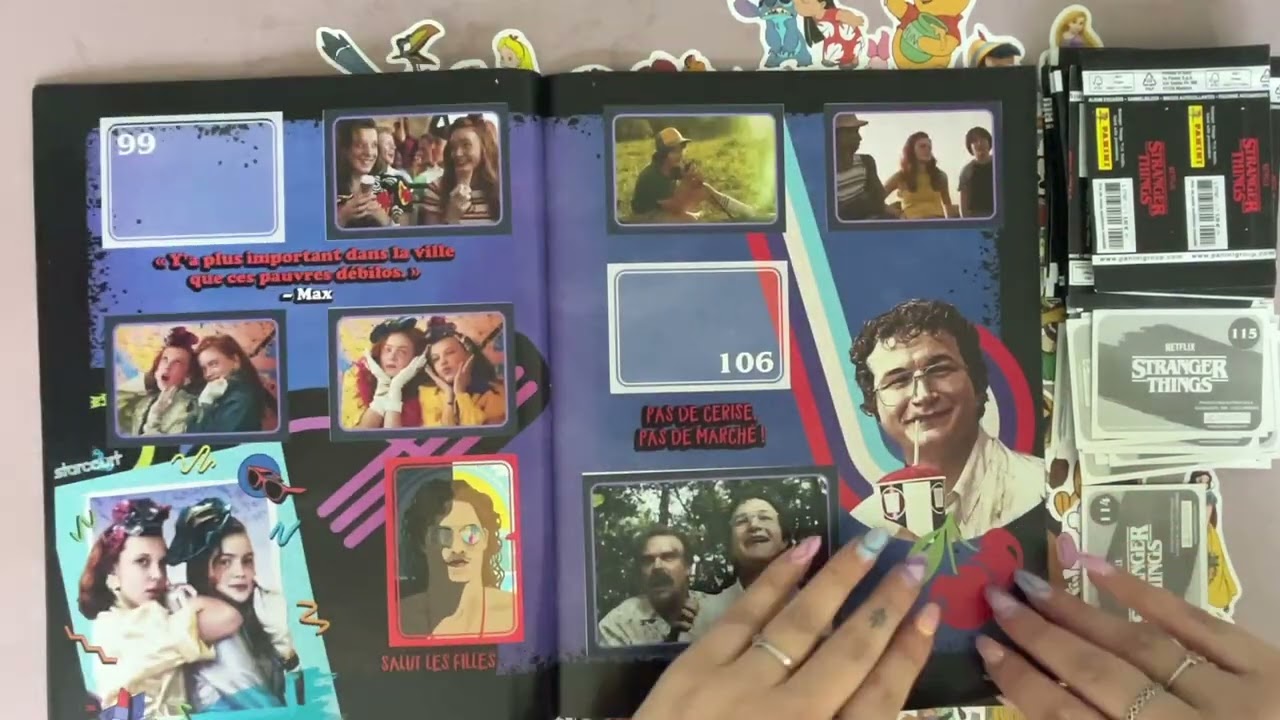 ASMR Opening 25 Panini Stickers Packs Stranger Things (2/3)