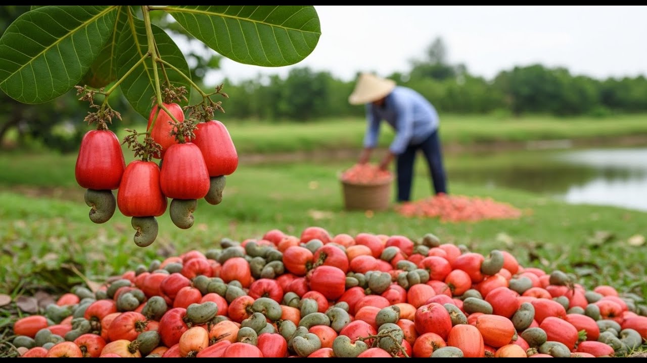 How Farmers Harvest 3.9 Million Tons of Cashew Nuts and Process Them | Farming Documentary