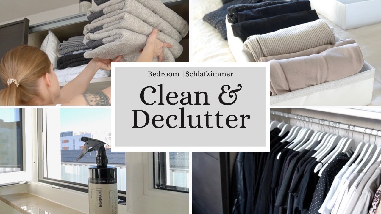 Clean & Declutter 🖤Minimalismus Organisation im Schlafzimmer, Kleiderschrank aufräumen & ausmisten