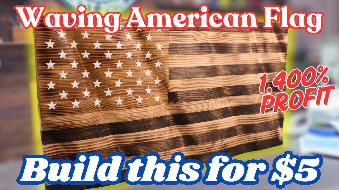 How to Make a Waving American Flag for $5 // HUGE PROFIT!