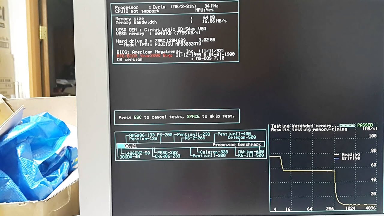 7Zip Benchmark - Texas Instruments 486DX4 100MHz (Cyrix 486DX4 100MHz)