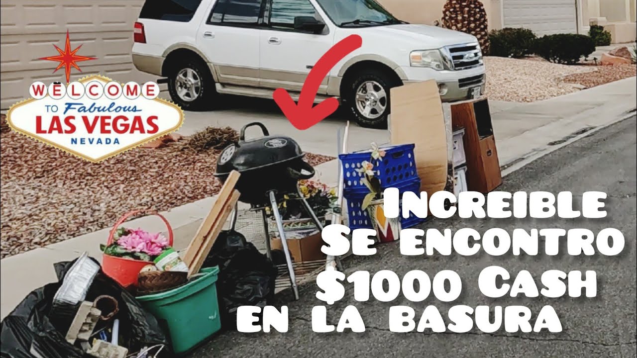 Lo que tiran en USA Las Vegas #340 bajo la lluvia rescatamos chacharas.
