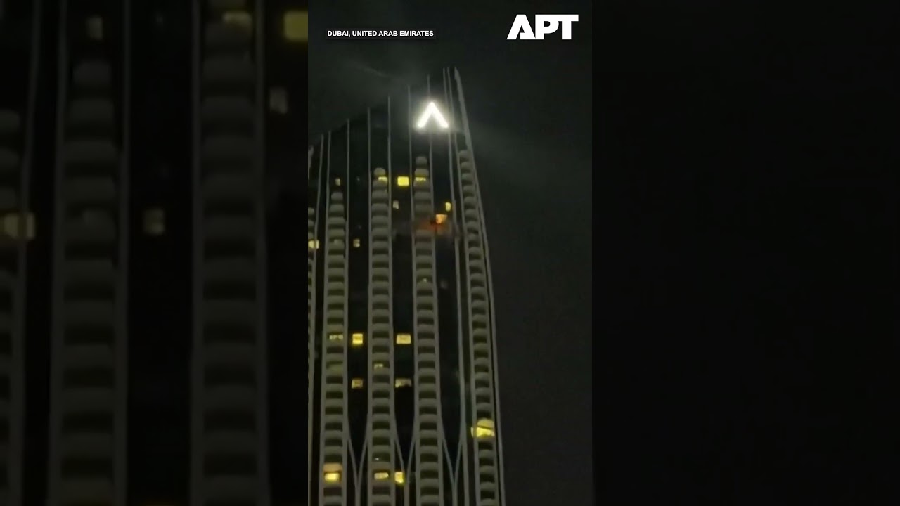 Eyewitness Video Shows Fire Erupting In Building After Drone Crash In Dubai | APT