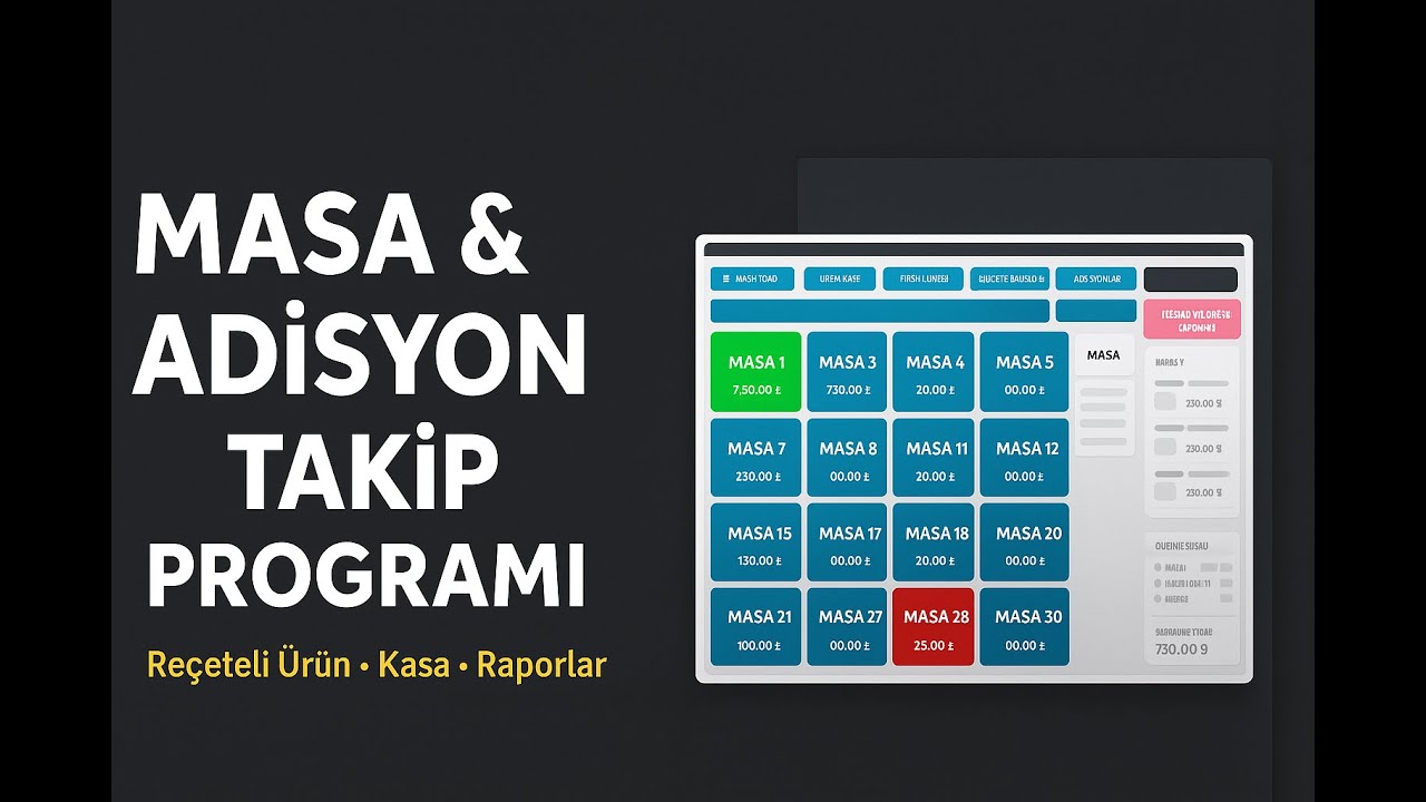 MASA ADİSYON TAKİP PROGRAMI  HATA KONTROL