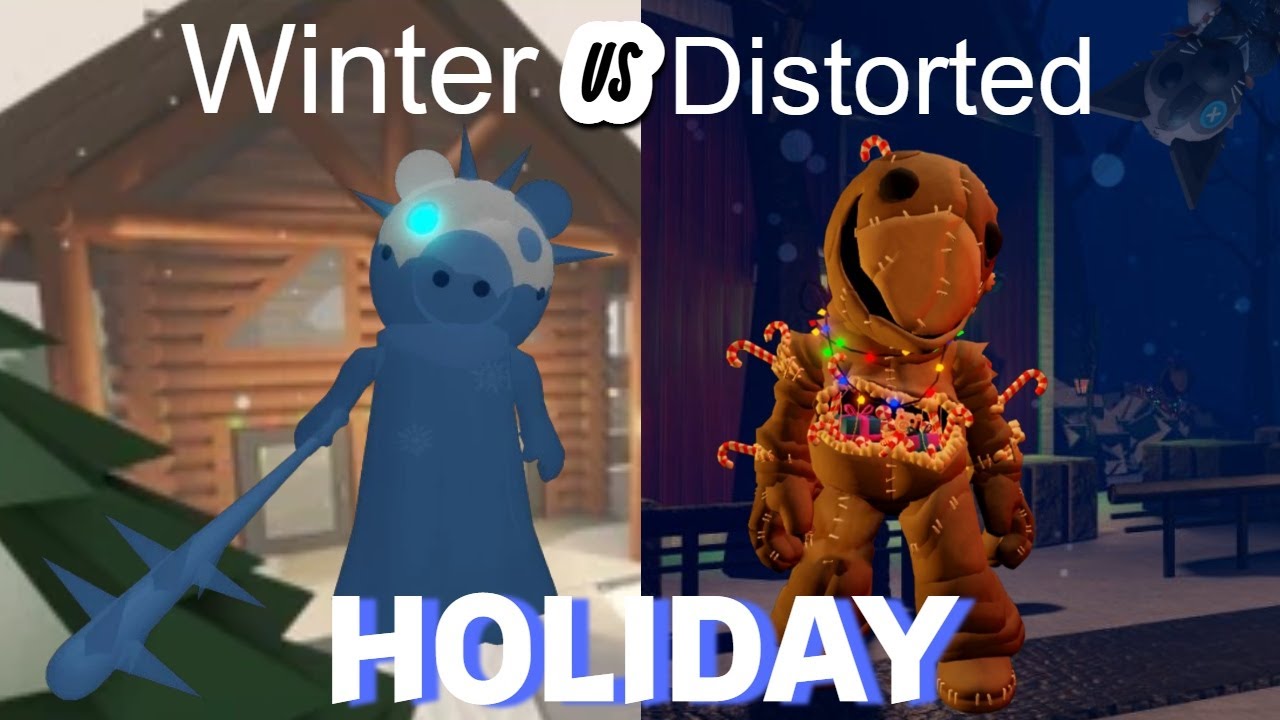 Piggy : Winter Holiday vs Distorted Holiday | Roblox