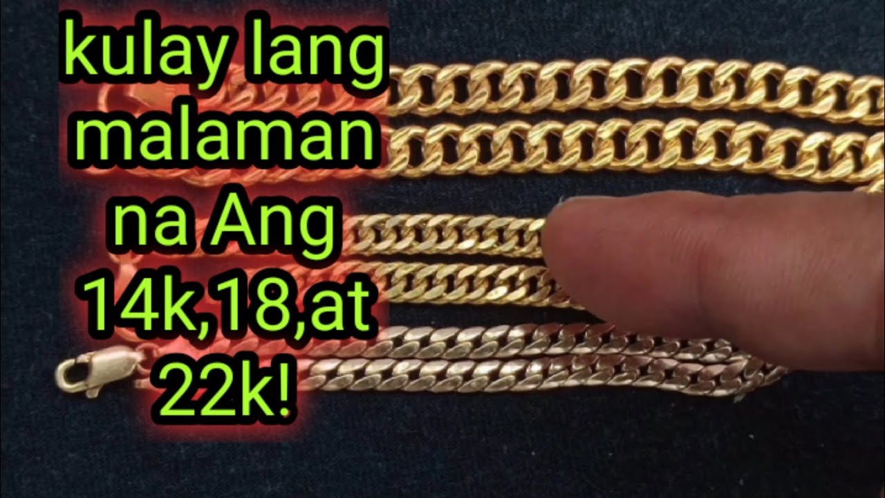 alamin ang pinagkaiba sa 14k,18,at 22k na ginto!
